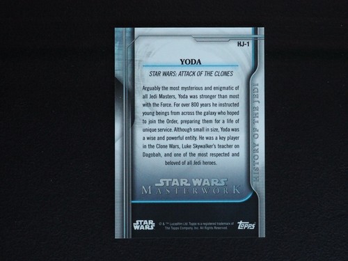 2018 Topps Star Wars Masterwork Yoda HJ-1 Canvas #07/25 MINT - Bild 2 von 2