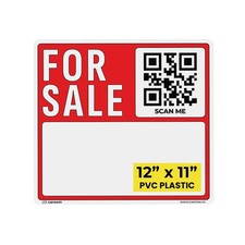 1211 For Sale Car Sign Blank Weatherproof PVC Plastic QR App Area 1 PCS