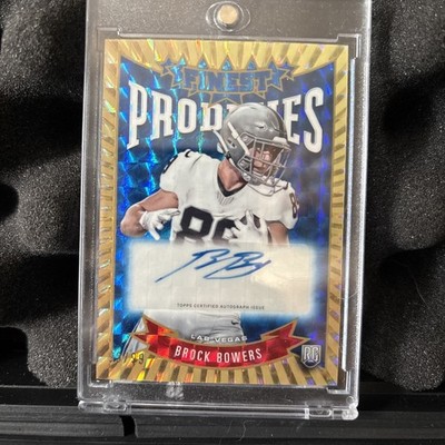 Brock Bowers 2024 Topps Finest Prodigies Rookie Card RC Auto P-BB  /99