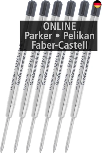 6x kompatible Parker Kugelschreiberminen G2-Format Strichstärke B (breit) von 