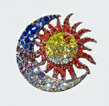 CRYSTAL SUN MOON Magnetic Needle Minder by Canvas Bling