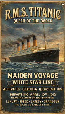 R.M.S TITANIC VINTAGE STYLE 2 POSTER 11'' x 17''inch