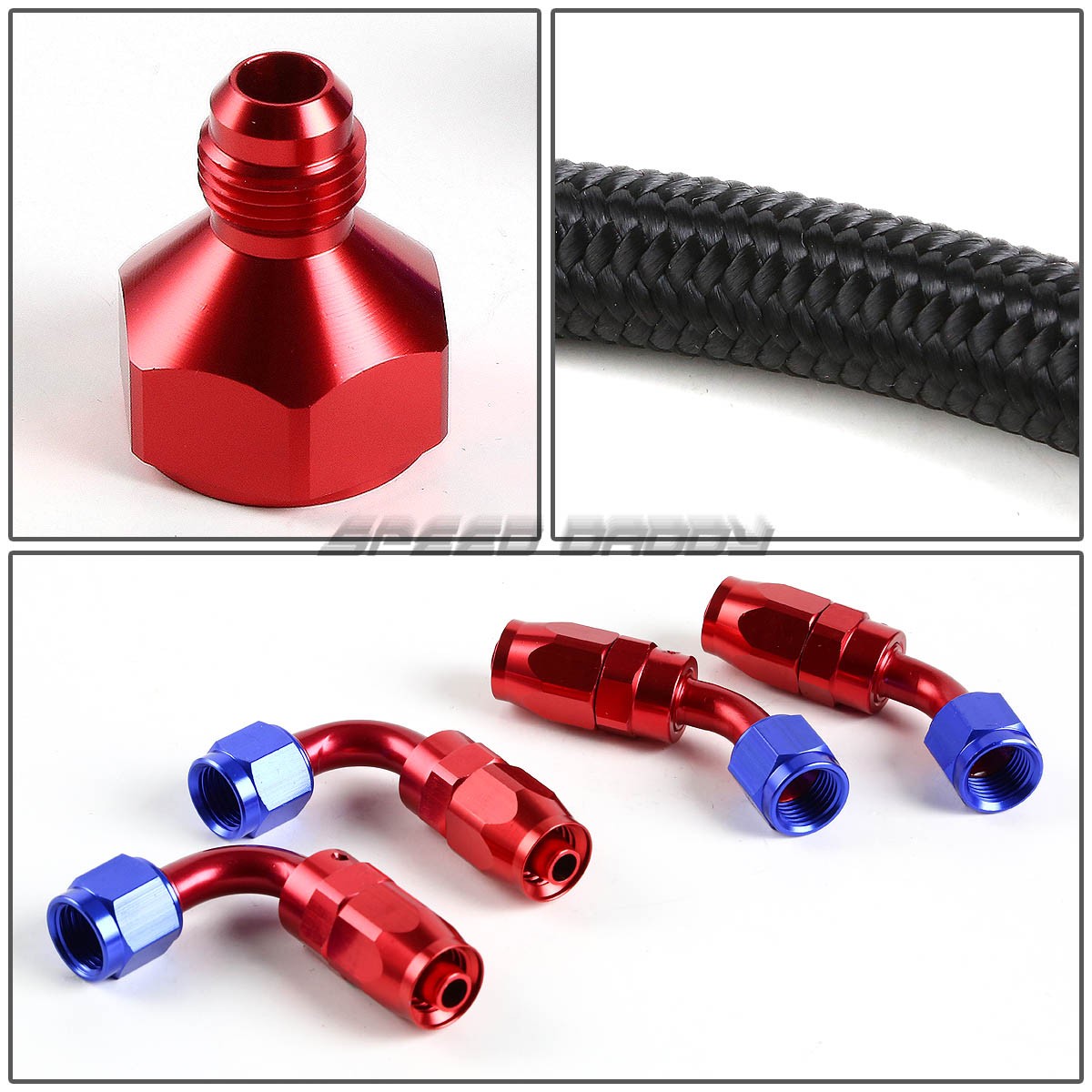 15 GALLON/57L ALUMINUM FUEL CELL TANK+FEED LINE KIT+1:1 PRESSURE REGULATOR RED