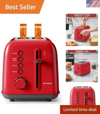 2-Slice Toaster, Extra Wide Slots, Retro Stainless Steel with High Lift Lever...