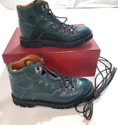 Bally Charls Men's Leather Green Hiking Winter Boots US Size 7 D Slightly Used