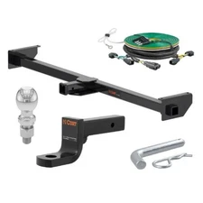 Curt RV Complete Hitch Tow Package 2" Receiver 2" Ball for 98-06 Wrangler