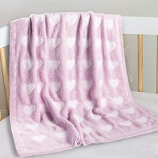 Kid Nation Baby Blankets for Girls Boys Toddler 40 x 30 IN, Prism Pink