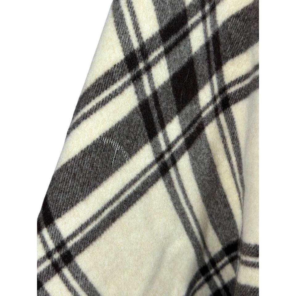 Ralph Lauren Coll Púrpura Etiqueta Angora Cachemira Lana A Cuadros Capa Poncho Mantón OS Foto 4 de 4