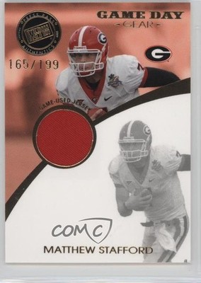 2009 Signature Edition Game Day Gear Gold 165/199 Matthew Stafford Rookie RC 2u6