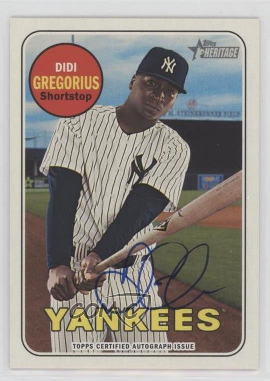 2018 Topps Heritage Real One Auto Didi Gregorius #ROA-DG Auto 16to