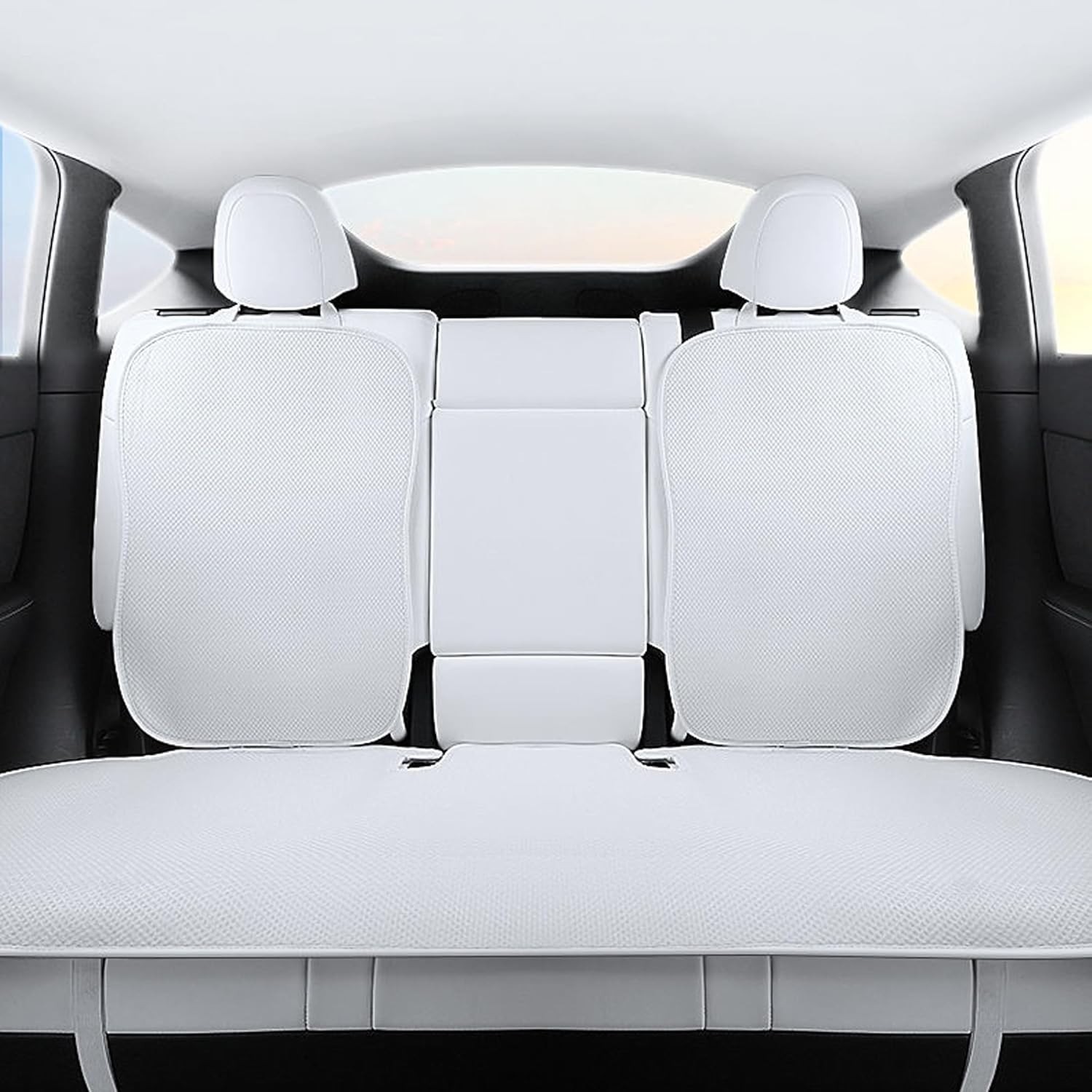 Rear Car Seat Covers for Tesla Model Y 2025 2020-2024 Breathable Interior Seat