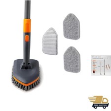 Professional Shower Cleaning Brush with Extendable Long Handle 3 Brush Types
