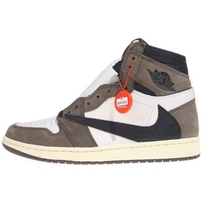 NIKE XTRAVIS SCOTT AIR JORDAN 1 RETRO HIGH OG TS SP TRAVIS CUT SNEAKERS Used 3c3