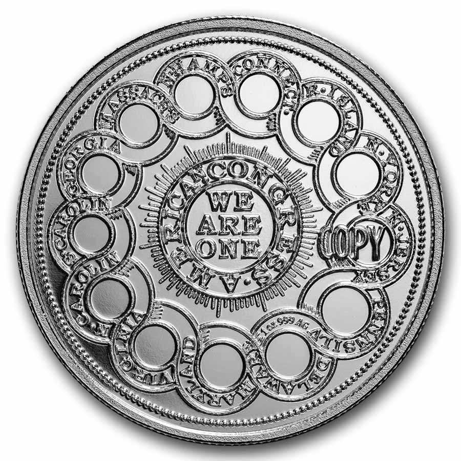 2,500円お安く!◎Volan All-round◎8インチ Buy 1 oz Silver Round - 1776 Continental Currency Dollar Coin