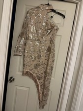 Unbranded Asymmetrical Gold, Silver Formal Dress
