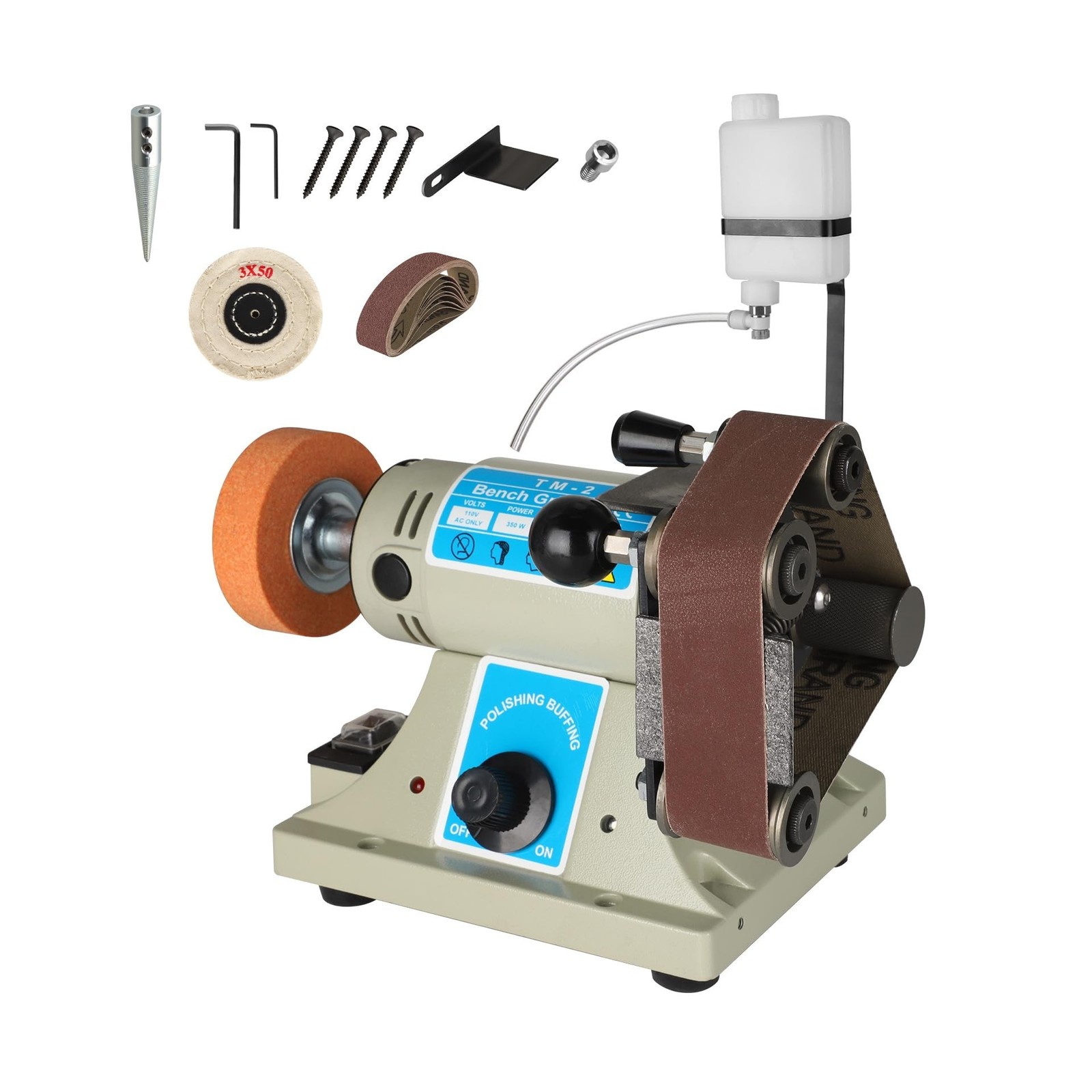 Multifunctional Wet & Dry Belt Sander,Rock Polisher,Variable Speed 1250-10000...