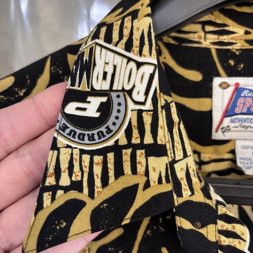Camicia hawaiana Reyn Spooner Purdue Boilermakers nero oro uomo grande rayon - Foto 4 di 15