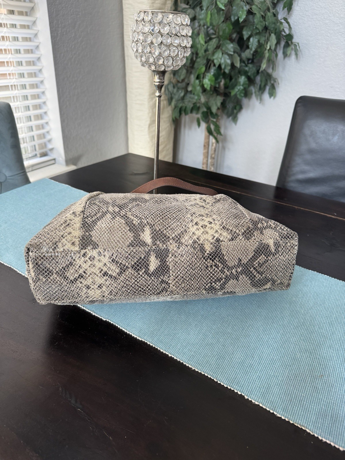 Cynthia Rowley leather python snake print Tote Bag - image 10