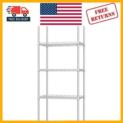 Space-Saving 5-Tier Adjustable Wire Shelving Unit - Versatile Metal Rack 21''x11''