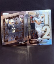 2 Cards Panini Prizm Hype Chris Olave Silver Prizm & Select Chris Olave Numbers