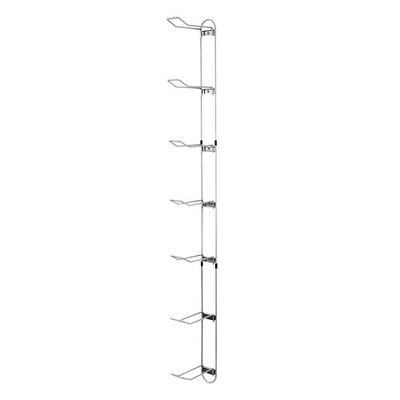 Knape & Vogt John Sterling Sports Rack Garage 7-Ball Alloy Steel Silver 63-1/8''