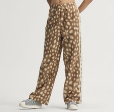 Adidas Animal Print Firebird Satin Track Pant 'Brown Desert' size L KT2144