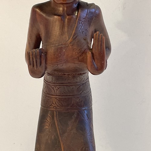 Bois lourd finement détaillé - Bali - Indonésie - Danseuse - Sculpture 11 pouces - Photo 4/9