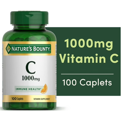 Nature s Bounty Vitamin C 1000mg, Immune Support 100 Count (Pack of 1), No 