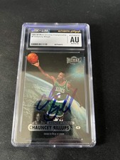 Chauncey Billups 1997-98 Metal Universe Championship Auto CGC JSA Auto 10
