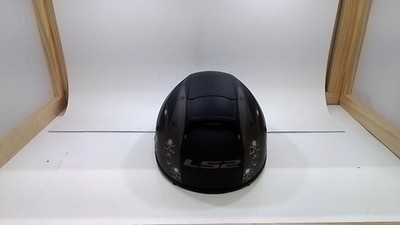 LS2 Helmets 590-1112 Rebellion Bones Half Motorcycle W/ SunShield Matte Black SM