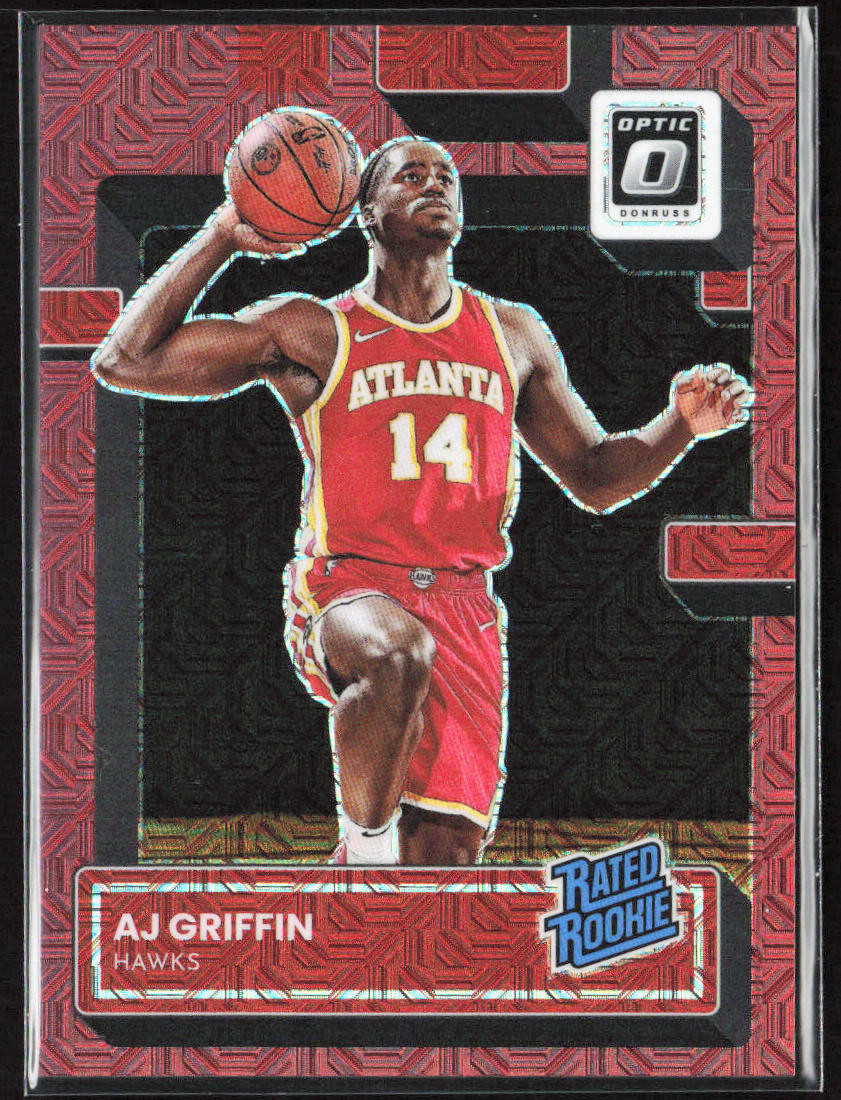 2022-23 Panini Donruss Optic AJ Griffin Red Choice Mojo Prizm Rookie /88 #204