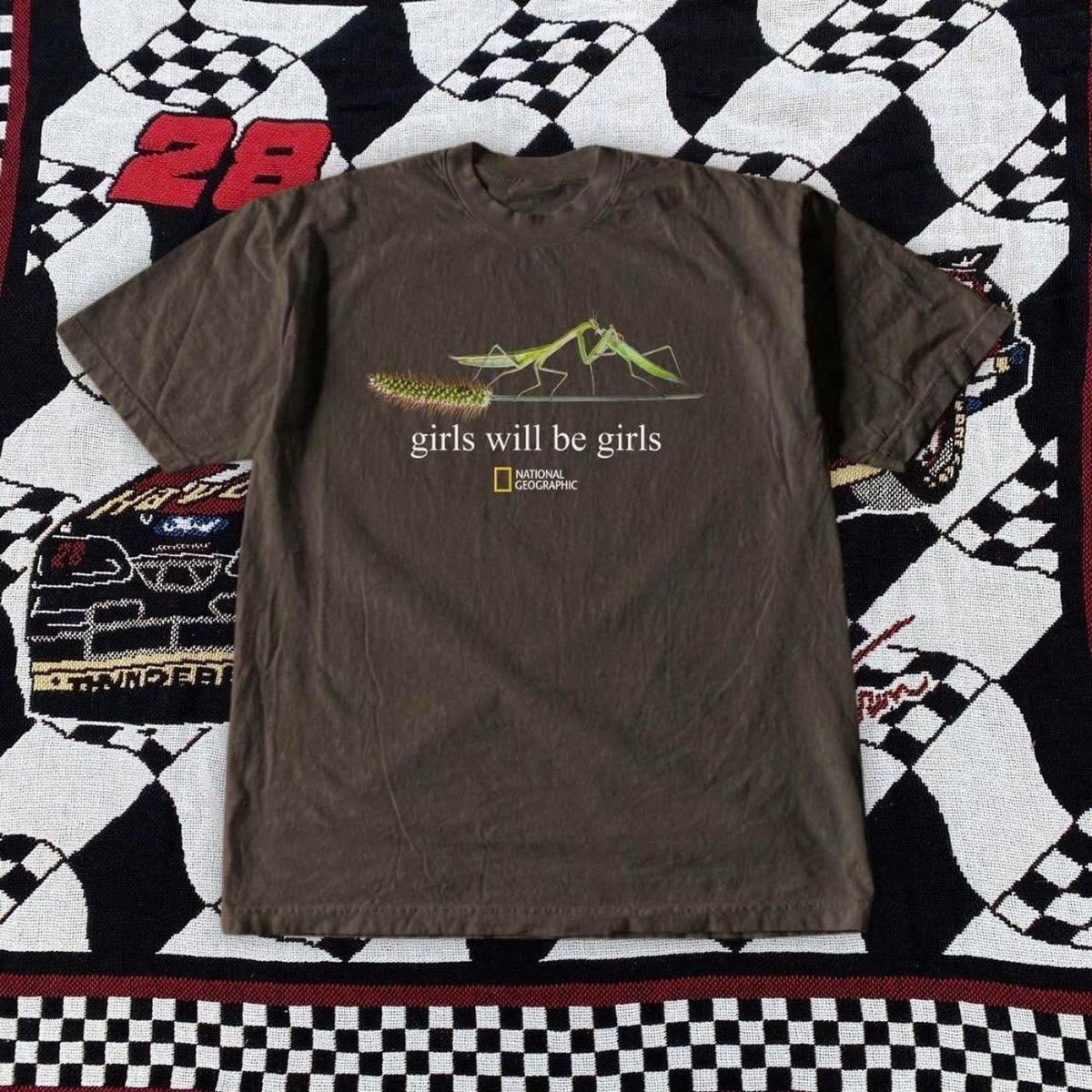 National Geographic Girls Will Be Girls Praying Manti T-Shirt S