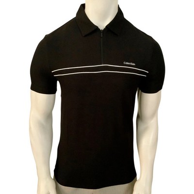 MSRP $79.99 NWT CALVIN KLEIN MEN'S 1/4 ZIP UP SHORT SLEEVE POLO SHIRT SIZE S L
