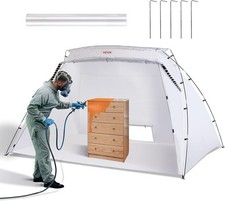 VEVOR Tragbarer Spr&uuml;hschutz 305 x 213 x 183 cm mit eingebautem Boden