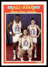 1989-90 Fleer Karl Malone/Mark Eaton/John Stockton Utah Jazz #163