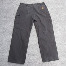 Carhartt B11 BLK Men's Loose Straight Washed Duck Dungarees Pants 40x32 40x31