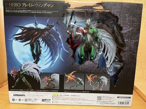 S.H.MonsterArts Yu-Gi-Oh! GX E. HERO Flame Wingman Action Figure 190mm Bandai - Picture 14 of 24