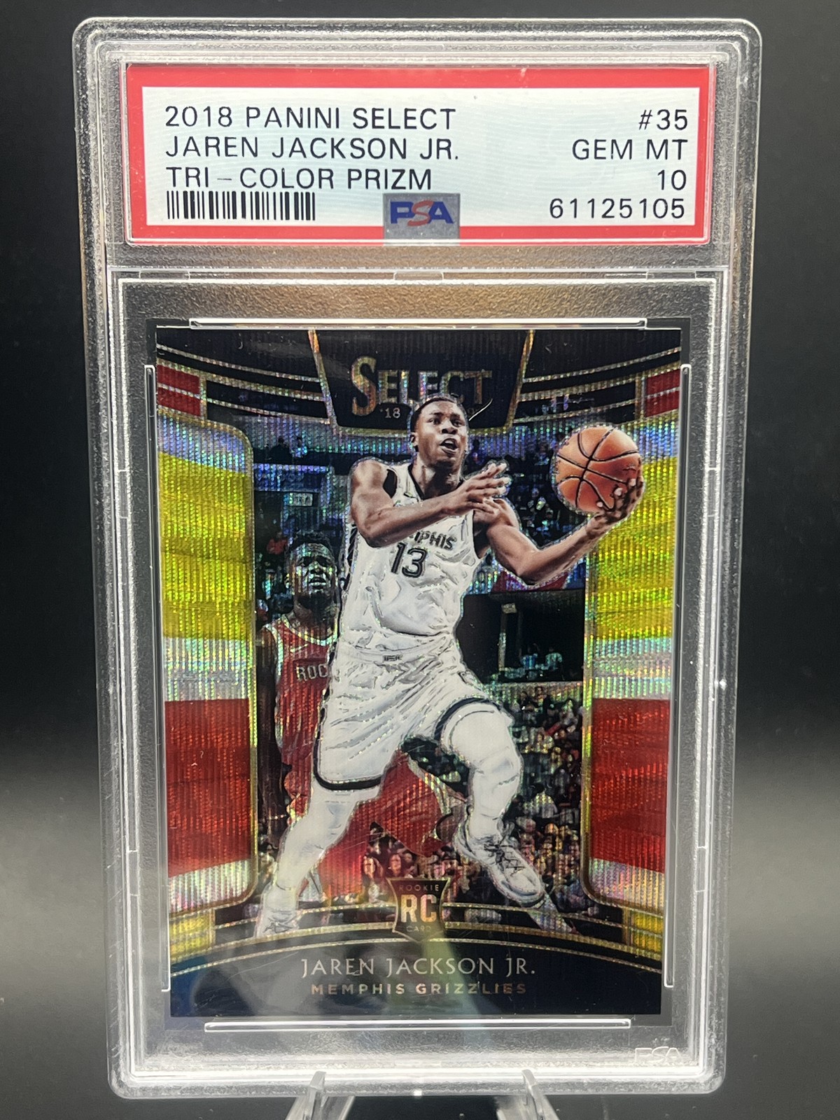 PSA 10 #35 Jaren Jackson Jr. 2018 Panini Select Tri-Color Prizm Rookie FREE SHIP