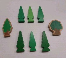 Wooden Trees for Thomas Train  Friends Compatible Lot of 8