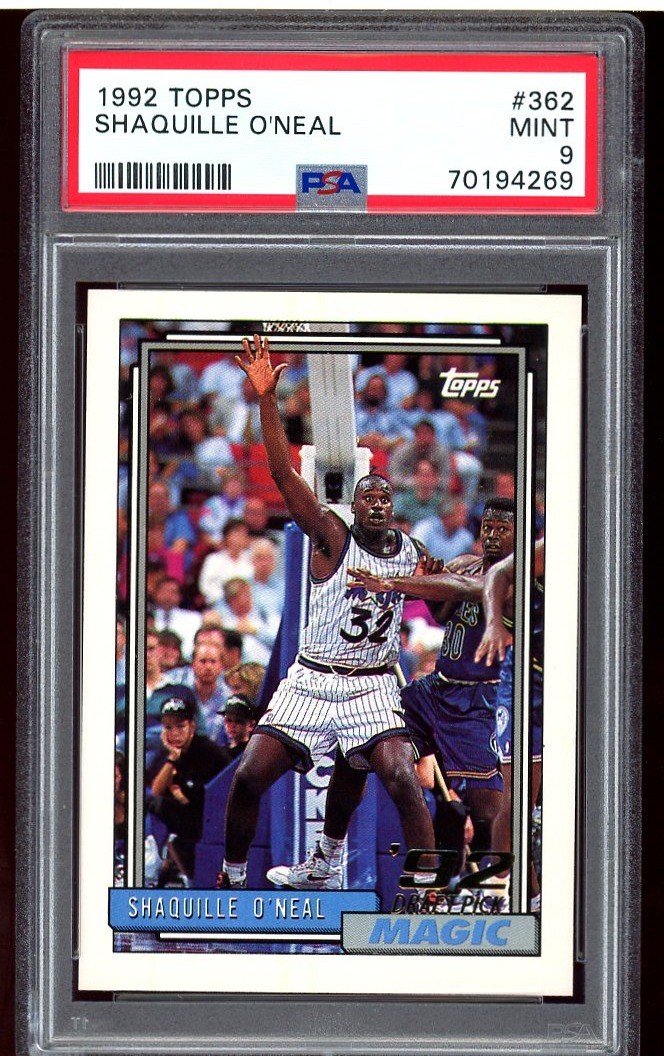 1992 Topps Shaquille O'Neal #362 RC PSA 9