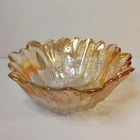 Vintage Carnival Glass Marigold Sunflower Candy Bowl Indiana Glass Co