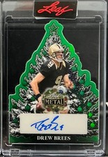 2025 Leaf Happy Holidays Drew Brees Auto Autograph Prismatic Green #d 4/4
