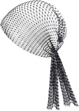 Rhinestone Mesh Headband Head Wrap Scarf Hair 1 Count Pack of 1 , Black