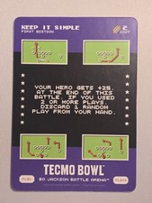 BO JACKSON BATTLE ARENA TECMO BOWL PLAY PL31 PL-31 SP KEEP IT SIMPLE