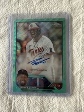 2023 Topps Chrome Update Series - Autographs Royce Lewis #AC-RL Aqua Wave...
