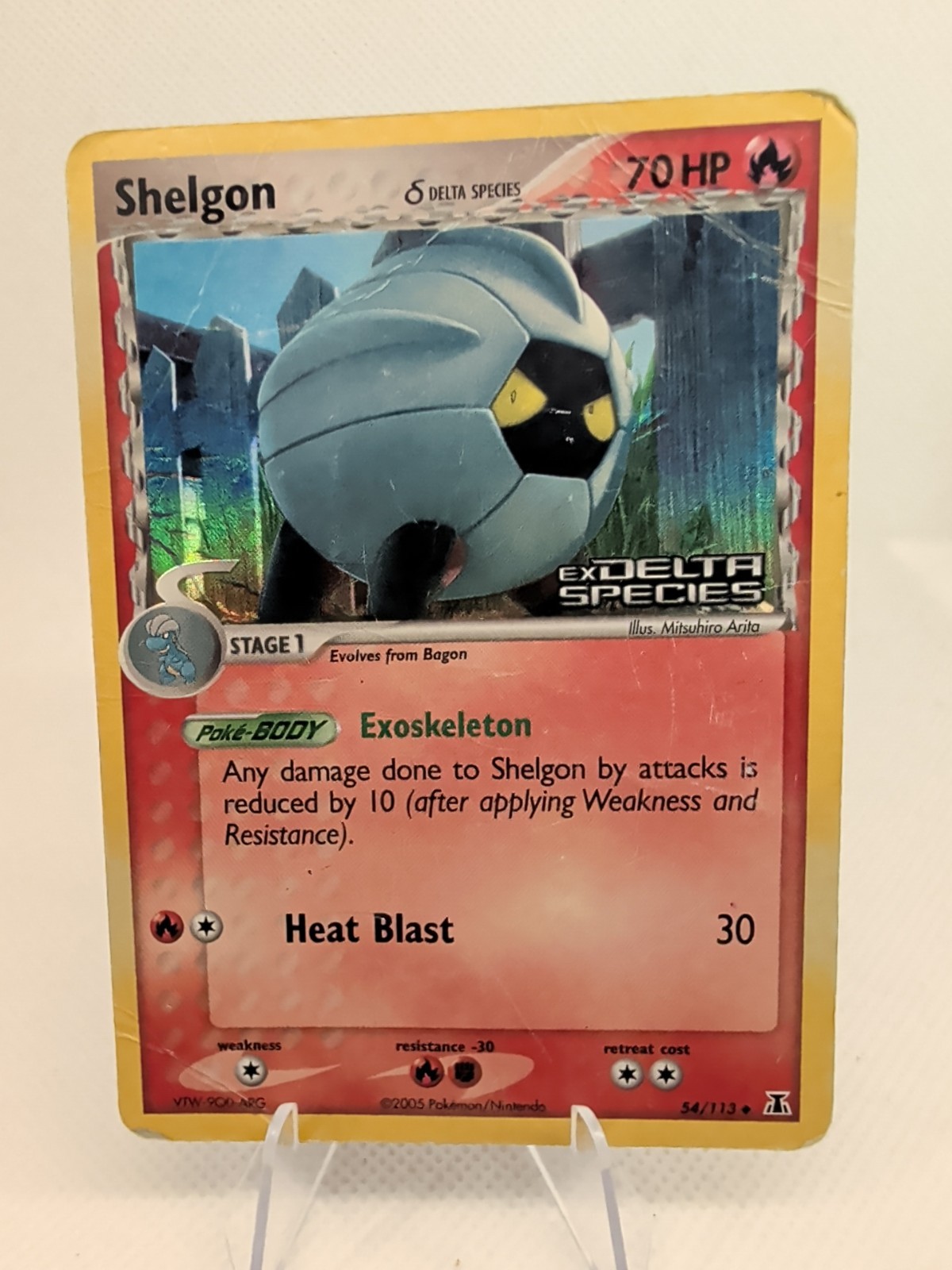 Pokemon TCG Shelgon Delta Species 54/113 Reverse Holo Stamped hp