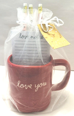 Rae Dunn Mug Love Heart Mug Farmhouse Country Office NEW NOS Gift Coffee Cup