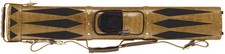 2x4 Pool Cue Case Suede Diamonds Black/Tan