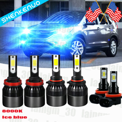 For Honda CR-V CRV 2015 - 2020 C9 8000K LED Headlight Hi Low Beam Fog Light Bulb