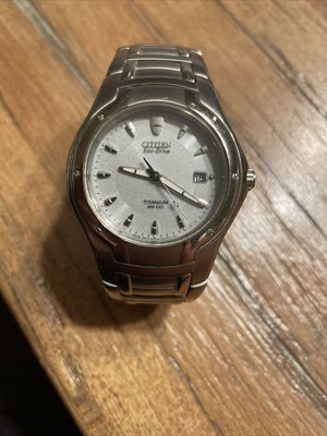 Citizen Mens E111-K002141 Eco-Drive Watch Titanium With Silver Dial Date Diver | eBay